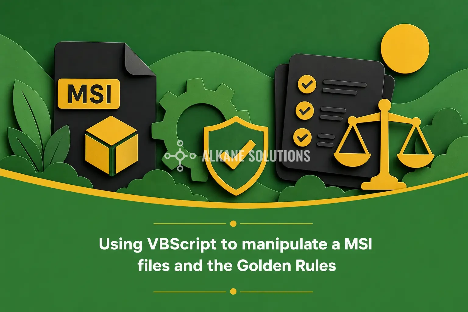 Using VBScript to manipulate a MSI files and the Golden Rules