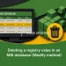 Deleting a registry value in an MSI database (Modify method)