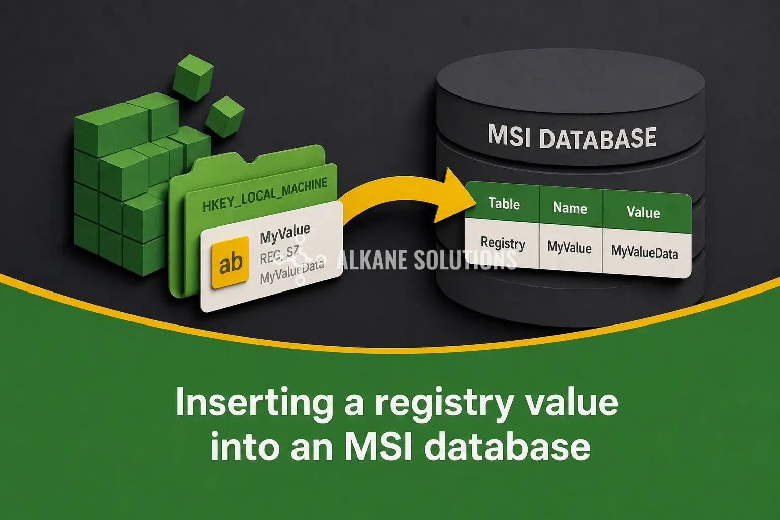 Inserting a registry value into an MSI database