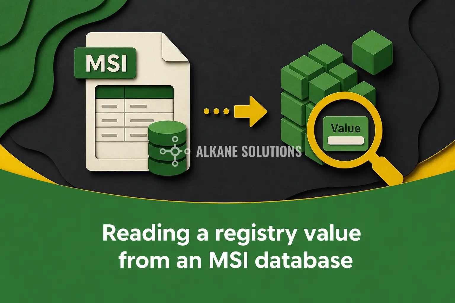 Reading a registry value from an MSI database