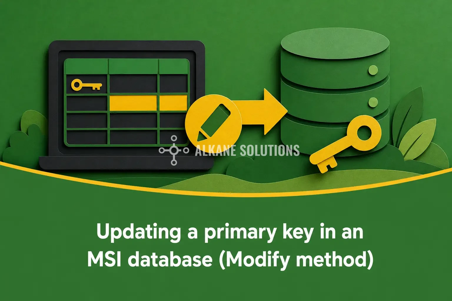 Updating a primary key in an MSI database (Modify method)