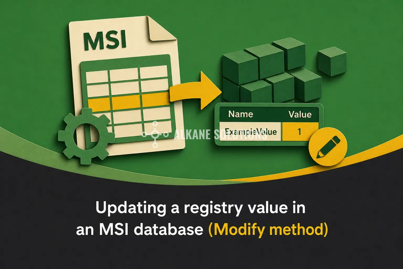 Updating a registry value in an MSI database (Modify method)