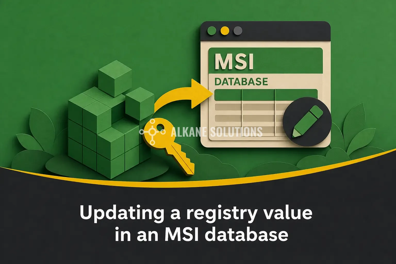 Updating a registry value in an MSI database