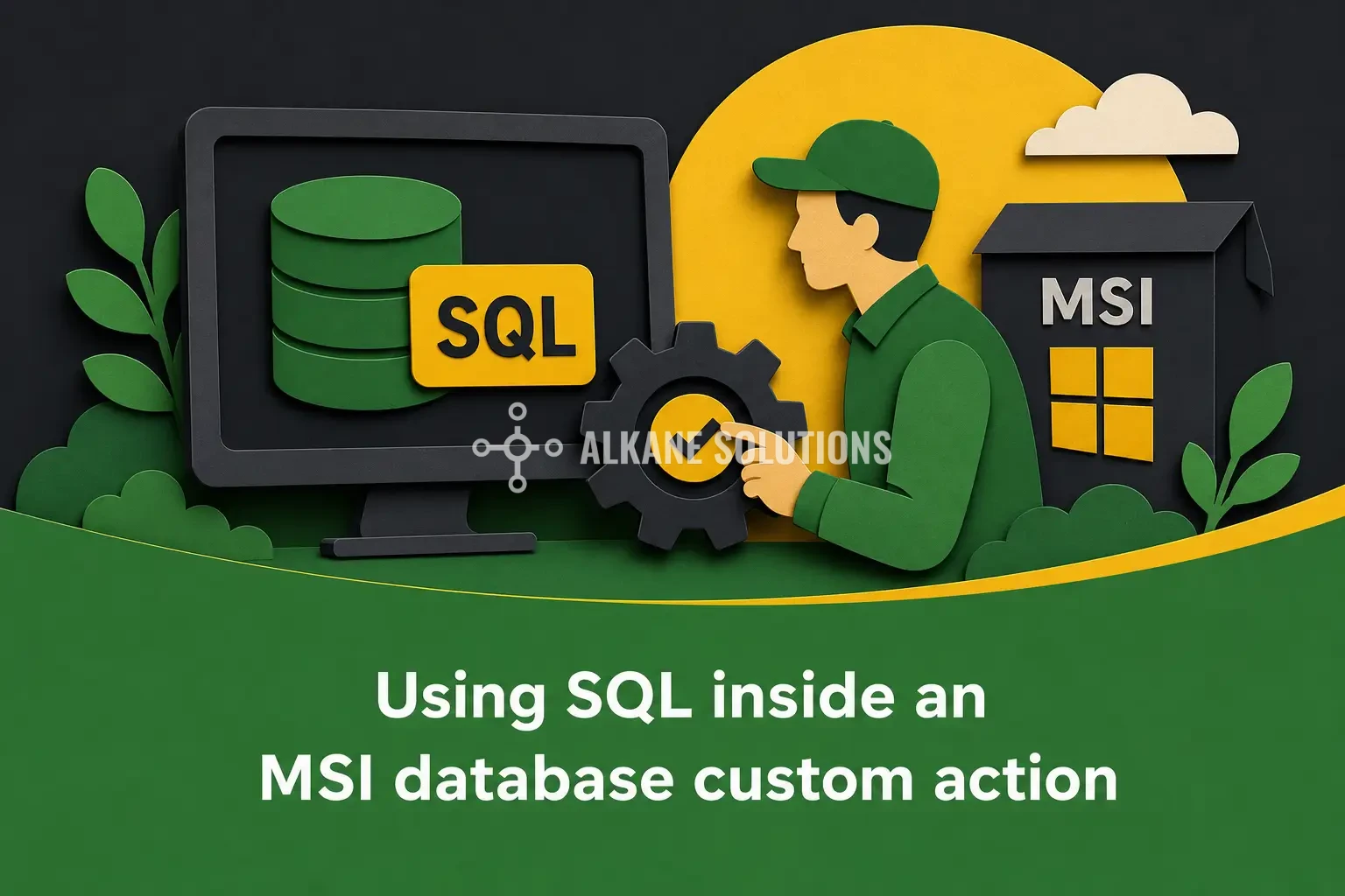 Using SQL inside an MSI database custom action
