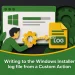 Writing to the Windows Installer log file from a Custom Action