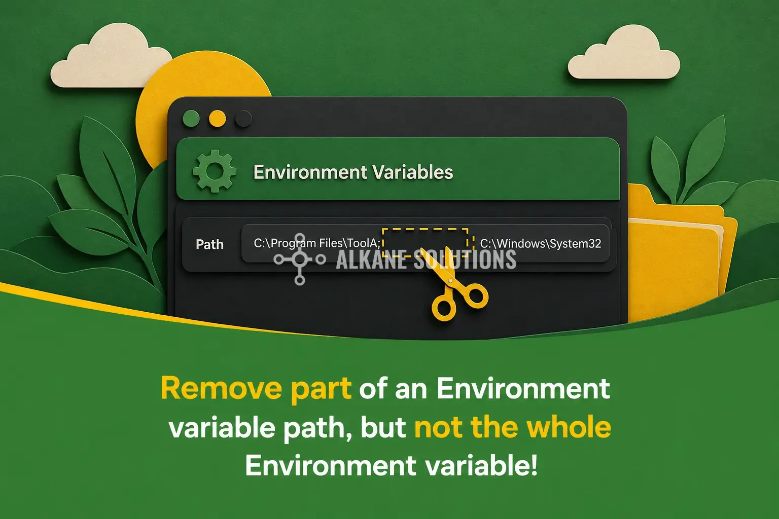 Remove part of an Environment variable path, but not the whole Environment variable!