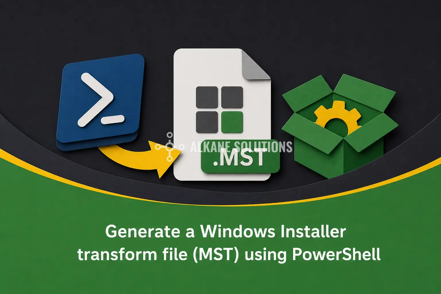 Generate a Windows Installer transform file (MST) using PowerShell