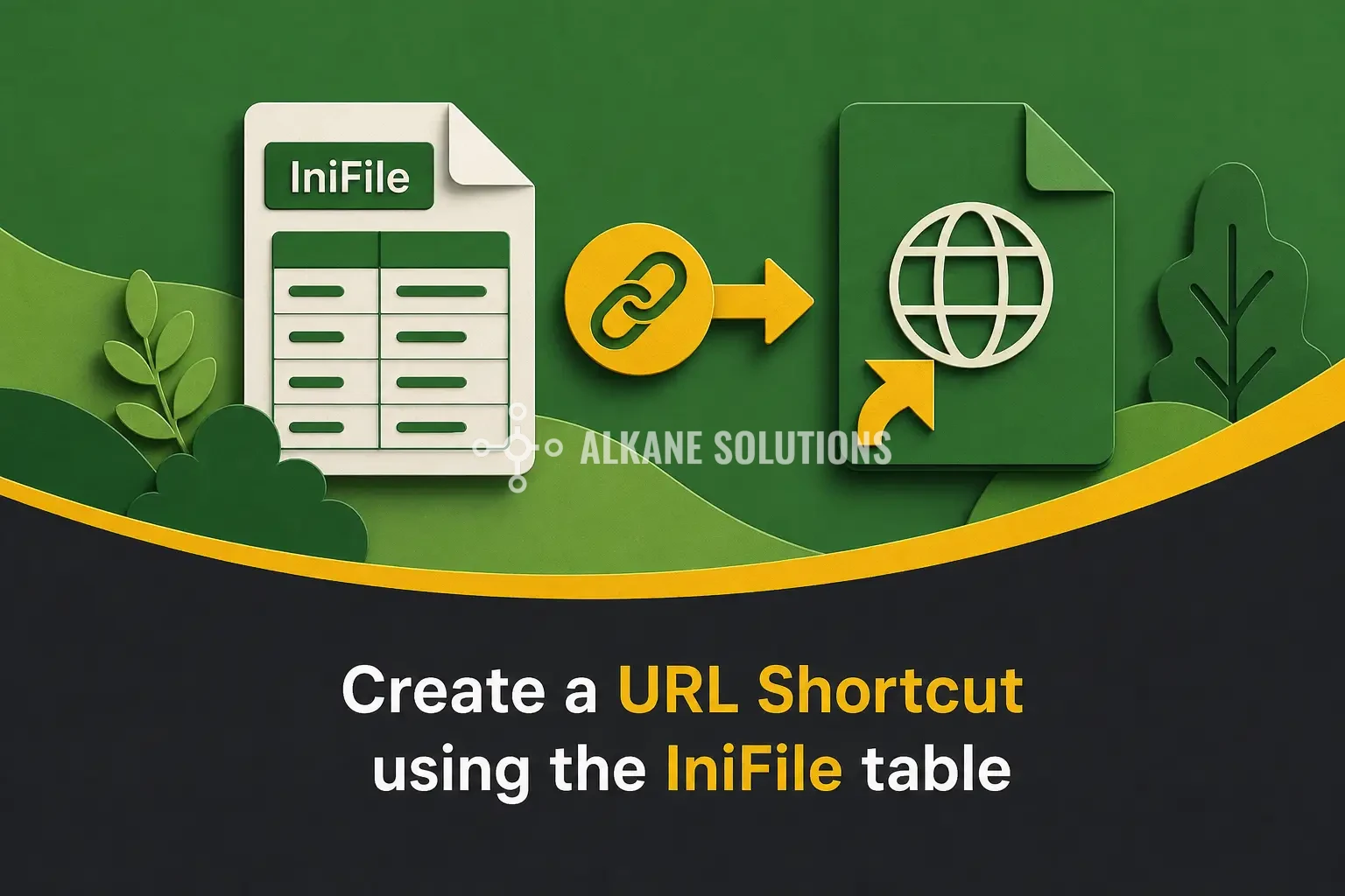 Create a URL Shortcut using the IniFile table