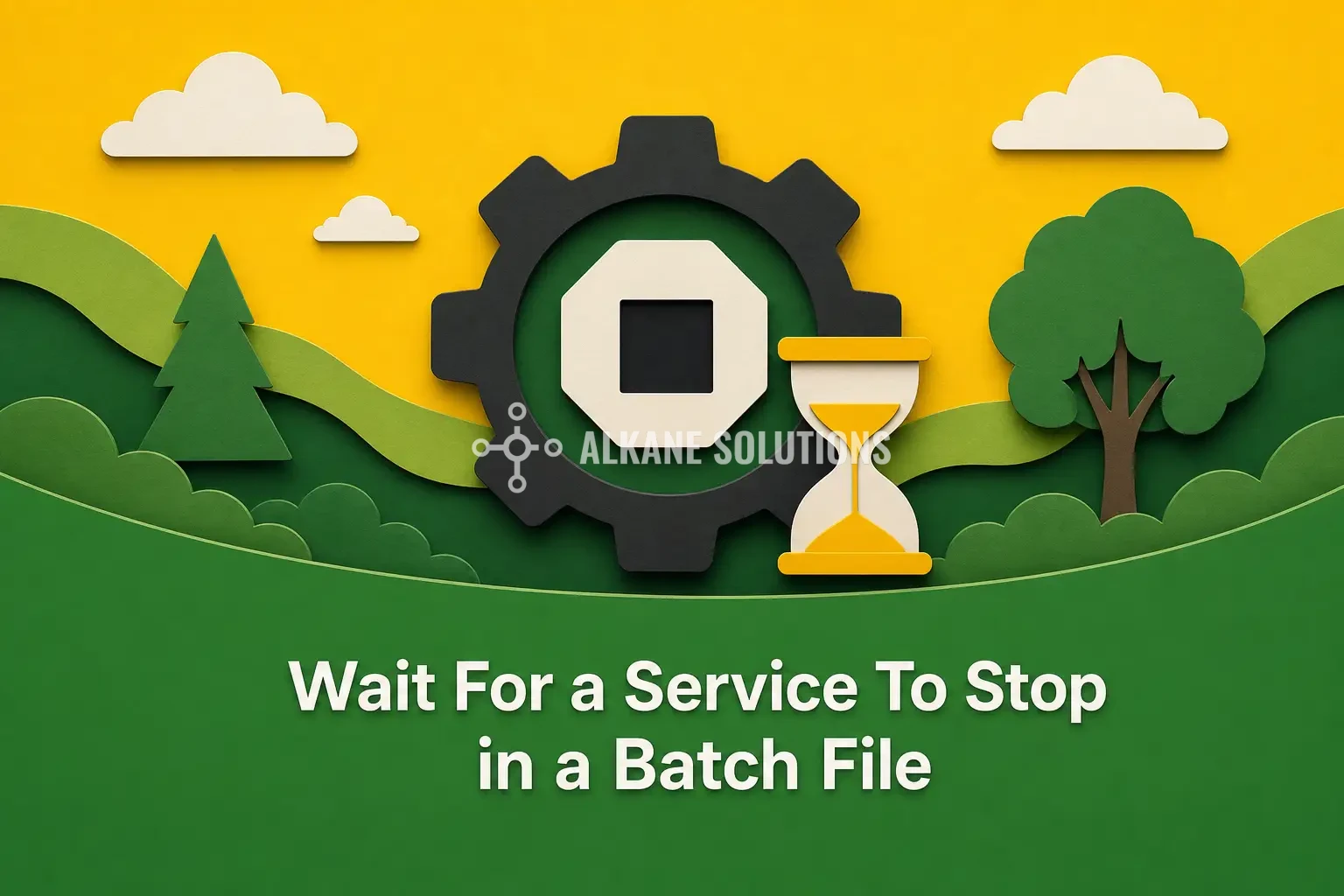 Wait For a Service To Stop in a Batch File