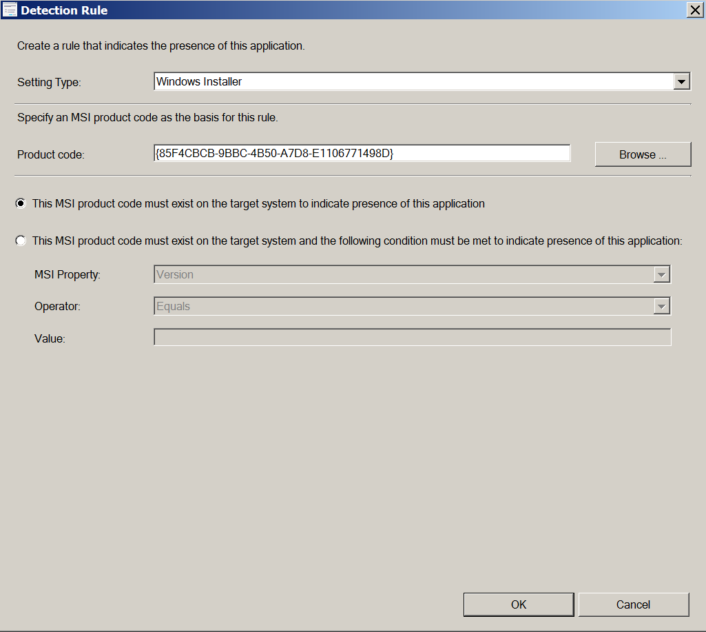 SCCM Detection Method