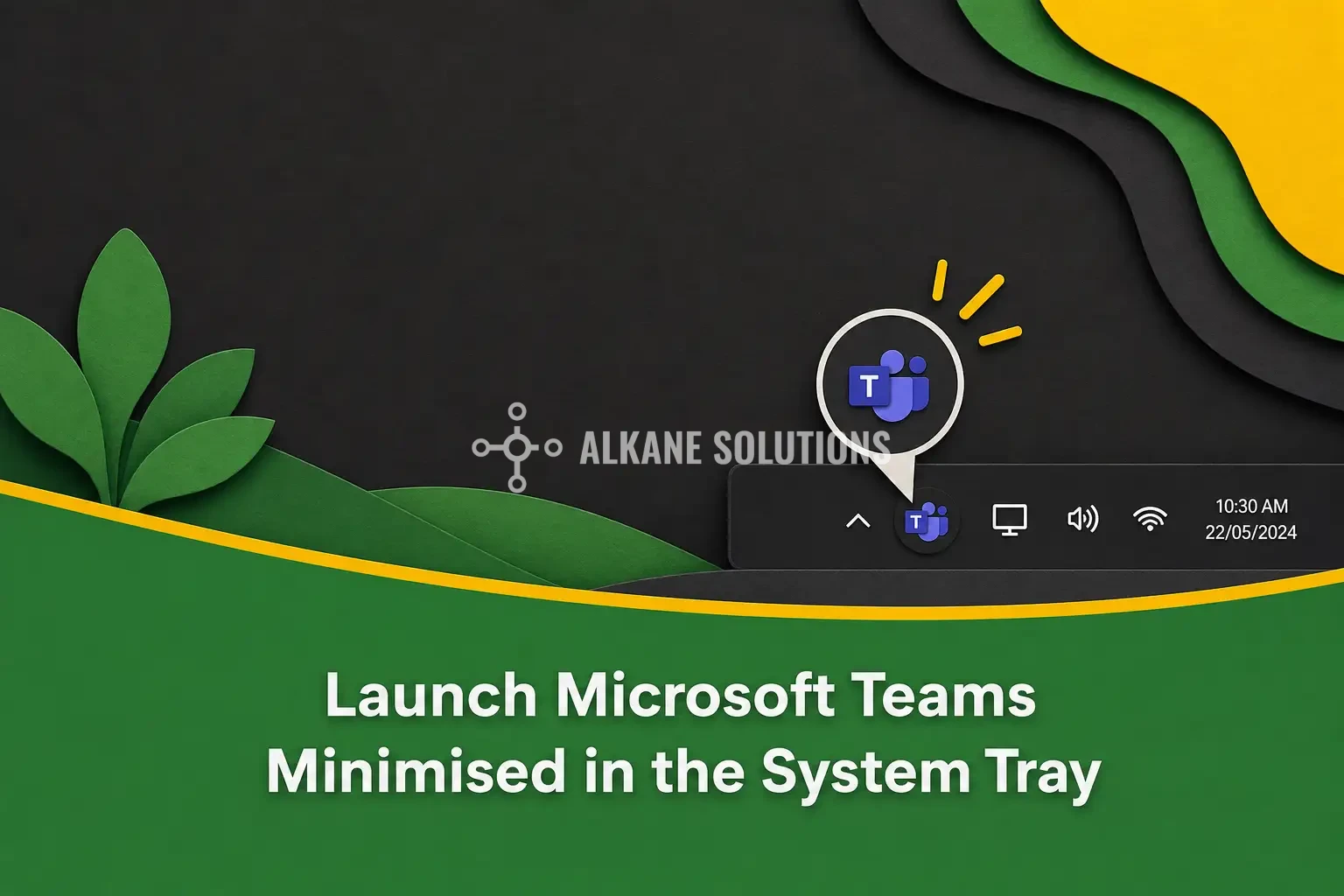 Launch Microsoft Teams Minimised in the System Tray