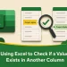 Using Excel to Check if a Value Exists in Another Column
