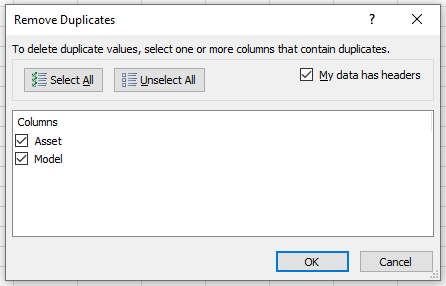 Removing Duplicate Rows Excel Header