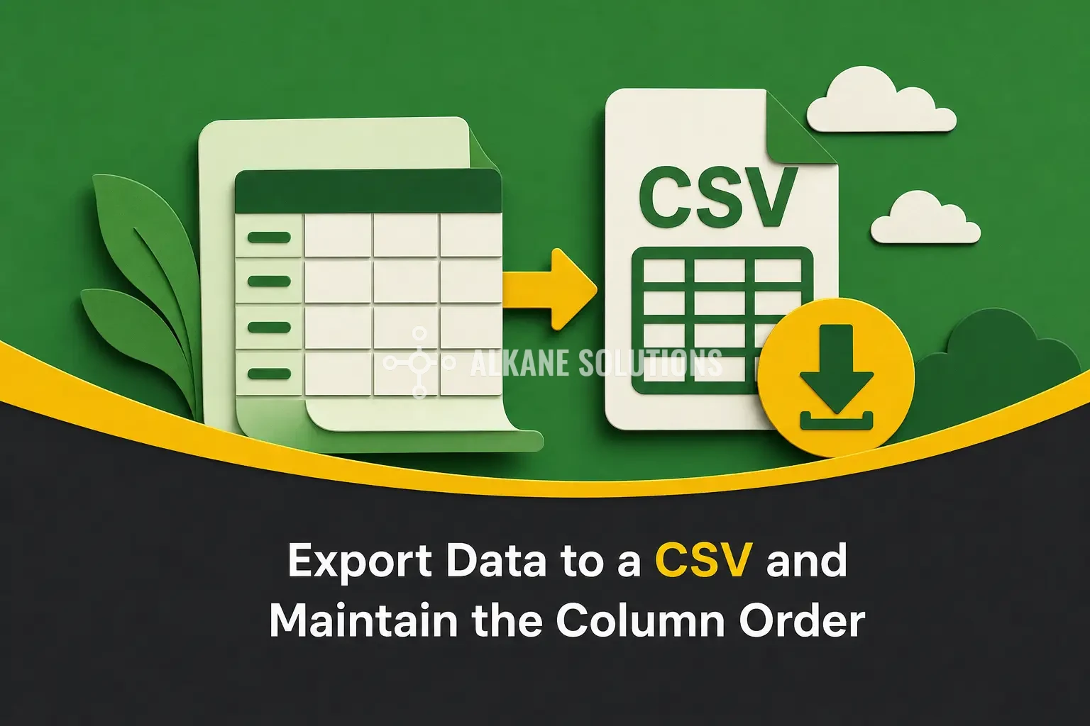 Export Data to a CSV and Maintain the Column Order