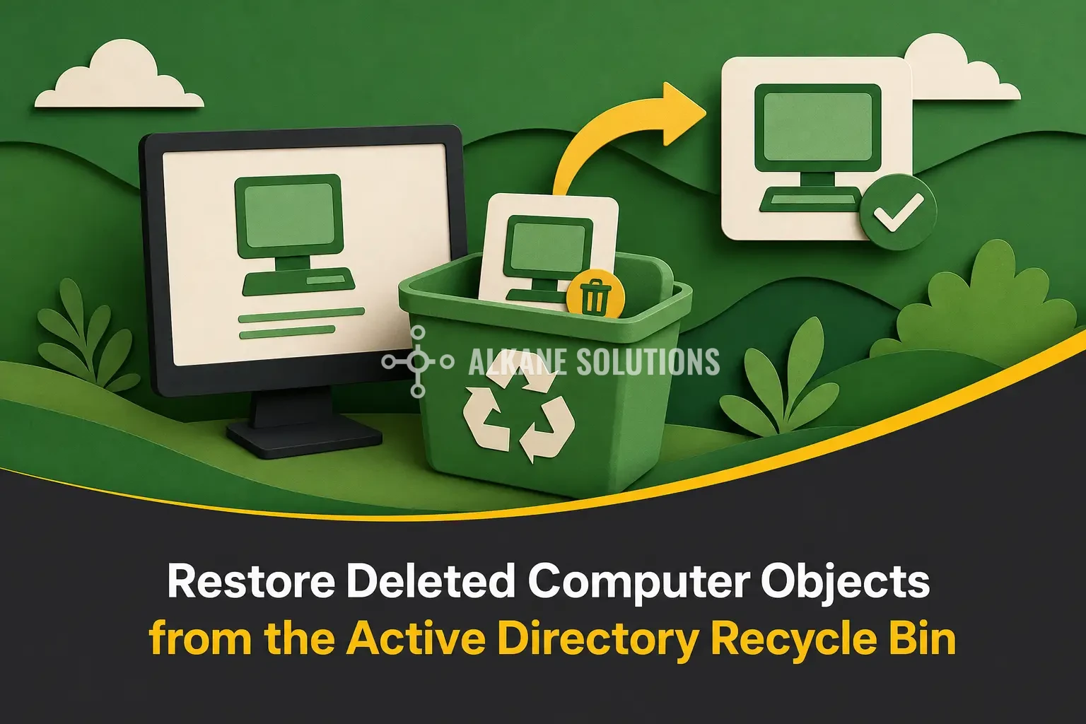 Restore Deleted Computer Objects from the Active Directory Recycle Bin