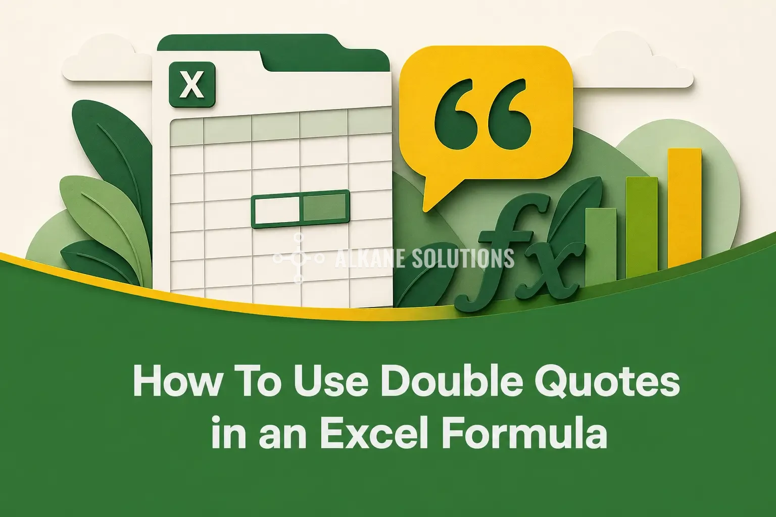 How To Use Double Quotes in an Excel Formula