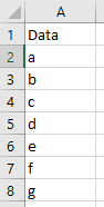 Excel Data