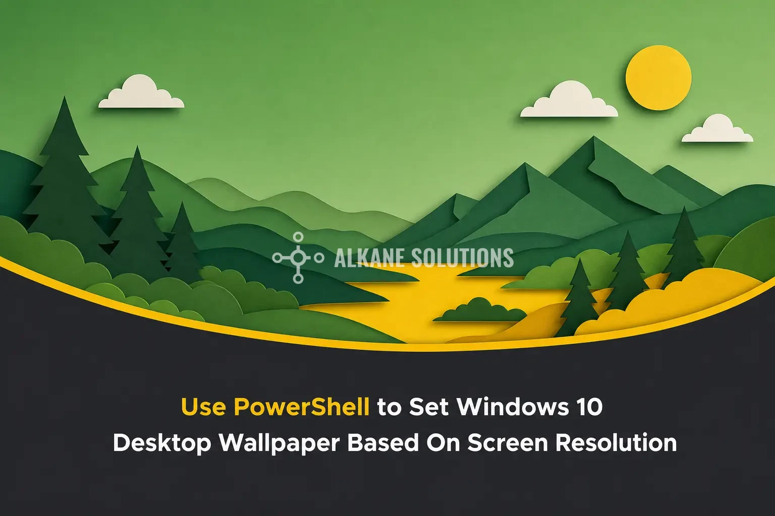 Use PowerShell to Set Windows 10 Desktop Wallpaper Based On Screen Resolution