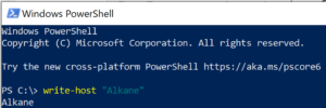 PowerShell console