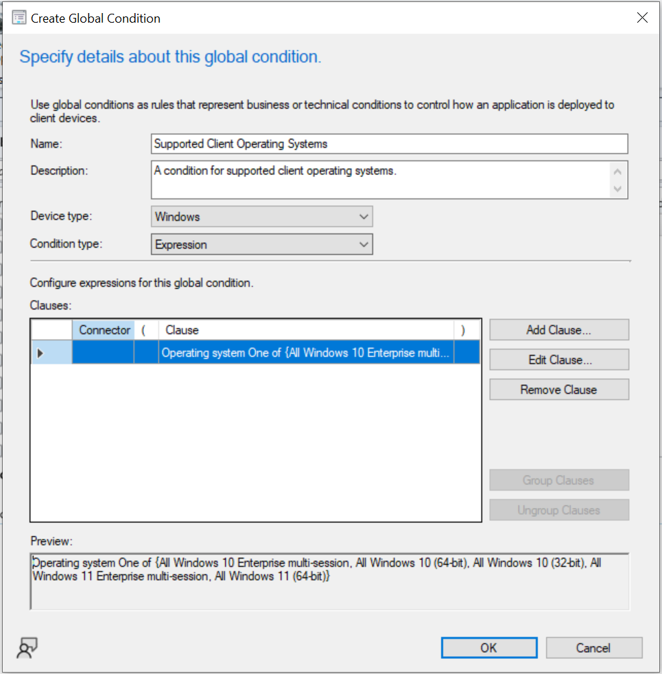 Windows 11 SCCM condition